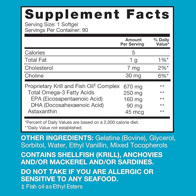 Qunol Advanced Omega 3 Krill and 10x Better 250mg EPA 90 Count 1)