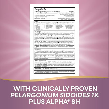 Nature's Way Umcka Allergy+Sinus Homeopathic, Sneezing, 20 Chewable