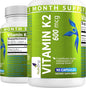 NutriZing K2 Vitamin Supplement MK-7 600mcg - 90 Vegan K2 for 3 Month