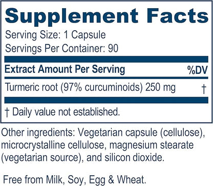 Ayush Herbs Curcumin 97%, Herbal Turmeric 90 Capsules