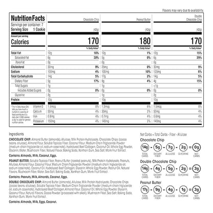 Wonderslim Protein Cookie, Variety Pack, Keto friendly, Low Carb, Gluten Free (7ct)