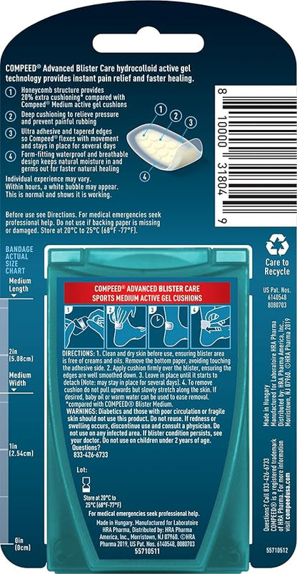 Compeed Advanced Blister Care 8 Count (2 Packs),