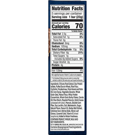 Fiber One 70 Calorie Chewy Snack Bars, Chocolate Peanut Butter, 5 ct (Pack of 4)