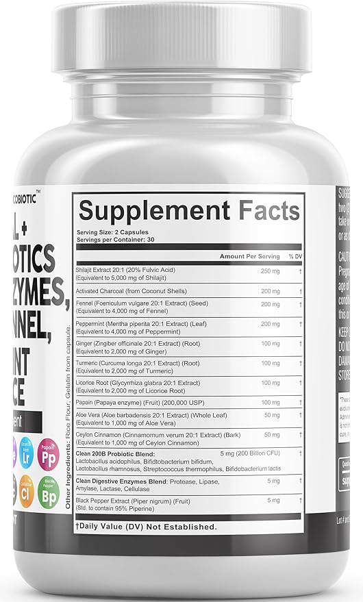 Clean Nutra Activated Charcoal Capsules Shilajit 5000mg Pills 200 Billion