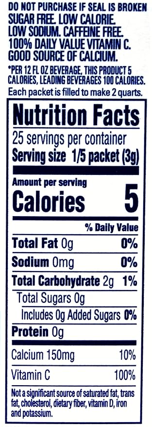 Crystal Light Pitcher Packets, Classic Orange, 2.5 OZ