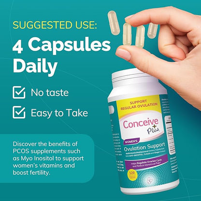 CONCEIVE PLUS Ovulation Support Supplement Coq10, Folic 120 Inositol