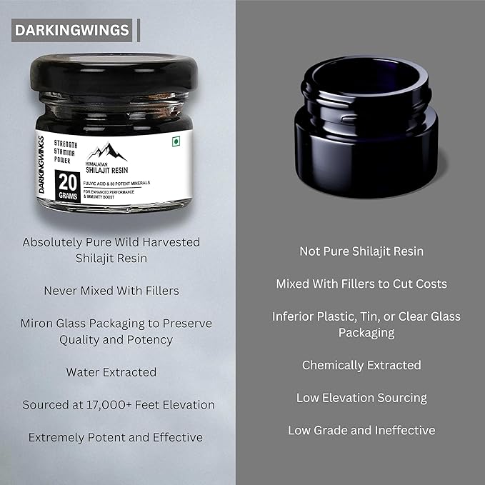 500mg Shilajit Supplement 84+ Fulvic