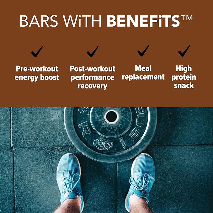 JiMMY'S! Functional Protein Bar - Chocolate Peanut Butter - 12 Count - 18g of Protein, Low Sugar, Gluten Free