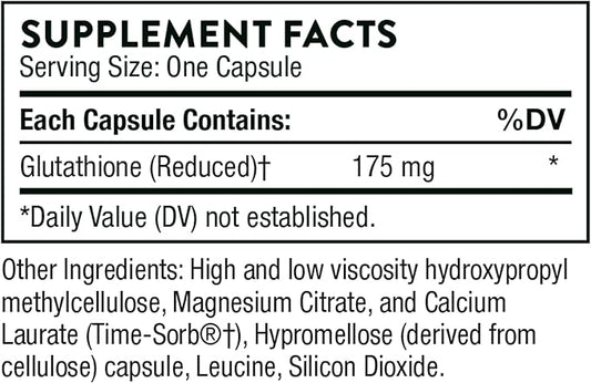 THORNE Glutathione-SR - Sustained-Release Glutathione for Antioxidant Support - 60 Capsules