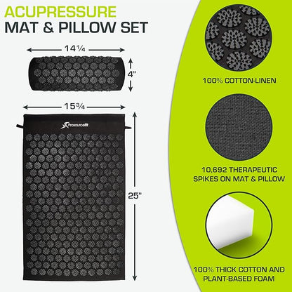 ProsourceFit Acupressure Mat and Pillow Set