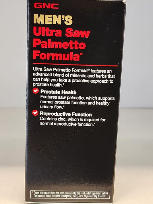GNC Men's Ultra Saw Palmetto Formula, 120 Softgels, Supports Normal Prostate Function
