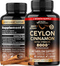 Ceylon Cinnamon Capsules 8000 mg, 20:1 Supplement 60 Vegan 2 Month