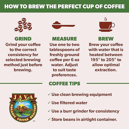 Java Planet Organic, Espresso Blend, Smooth Full Flavored Organic Coffee Beans, Low Acid, Whole Bean Coffee, 5LB Bag