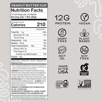 Mindright Superfood Vegan Protein Bar 12 (Peanut
