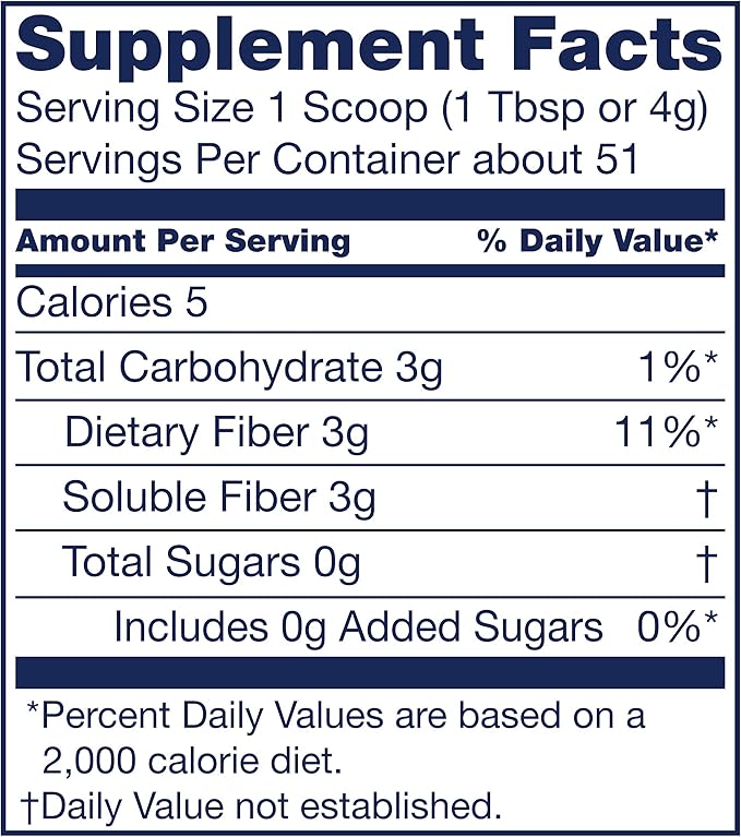 NutriSource Fiber Dietary Fiber Nutritional Supplements, 7.2 Ounce 4)