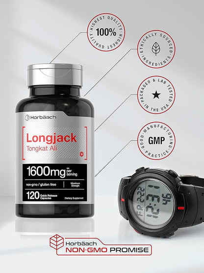 Horbäach - Longjack Tongkat Ali 1600 120 Capsules
