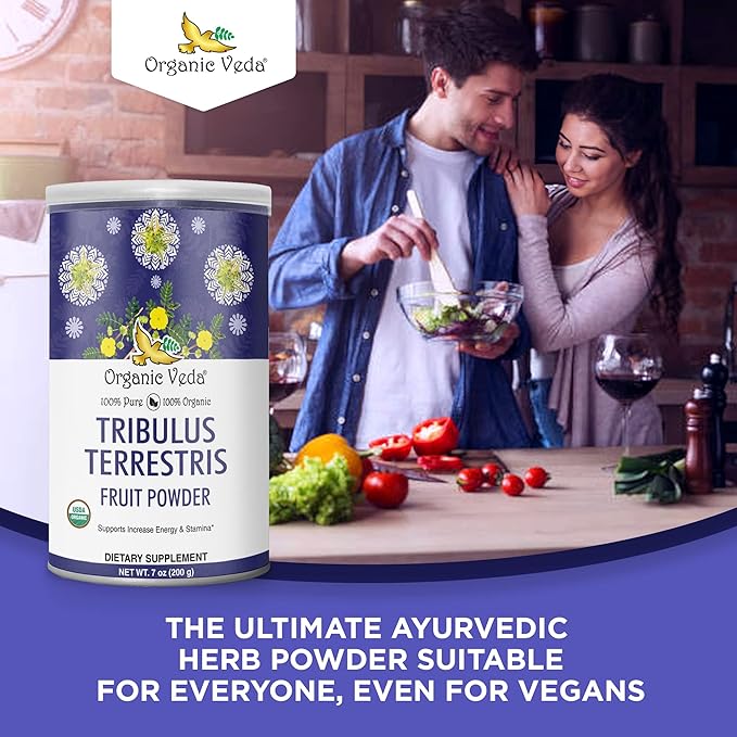 Organic Veda Tribulus Terrestris Powder 100% Pure 7oz
