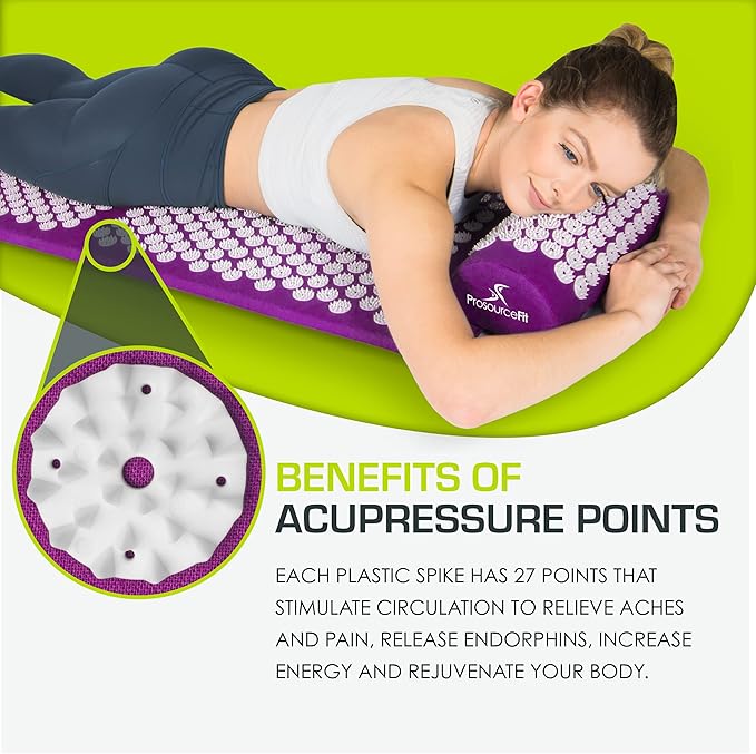 ProsourceFit Acupressure Mat and Pillow Set