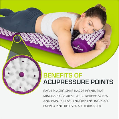 ProsourceFit Acupressure Mat and Pillow Set