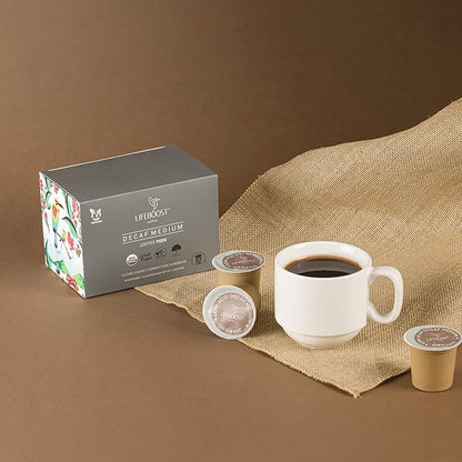 Lifeboost Organic Decaf Coffee K Cups - Low Acid Decaf Coffee Pods - Single Origin Non-GMO Mold Free Decaf Coffee Pods Compatible with Keurig & Keurig 2 - No Mycotoxins or Pesticides - 10 Count
