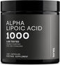 Toniiq 1000mg Ultra High Strength Alpha Lipoic Acid Capsules - Highly Purified 99%+ USP Standard - 120 Capsules ALA Supplement