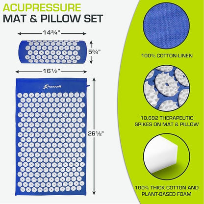 ProsourceFit Acupressure Mat and Pillow Set