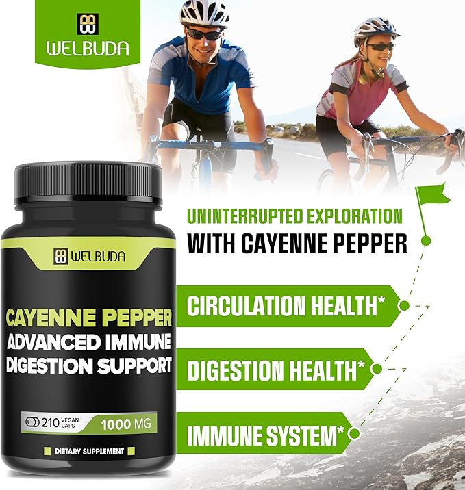 210 Capsules - Cayenne Pepper Supplements 10:1 with