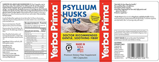 Yerba Prima Psyllium Husks Caps 180 caps 4) -