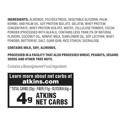 Atkins Chocolate Almond Butter Protein Meal 5 Count 2)