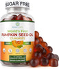 Sugar-Free Pumpkin Seed Oil Gummies (4,000mg/serving) Pumpkin Seed Oil for Hair Growth, Youthful Skin, Prostate Health, Immune & Urinary Tract Support-Natural Source of Essential Fatty Acids-60 Chews