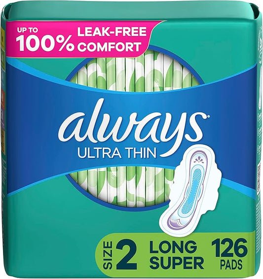 Always Ultra Thin Feminine Pads 2, 126 126 Count
