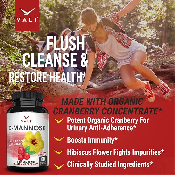 VALI D-Mannose 1000mg Urinary Tract Health 60 Veggie