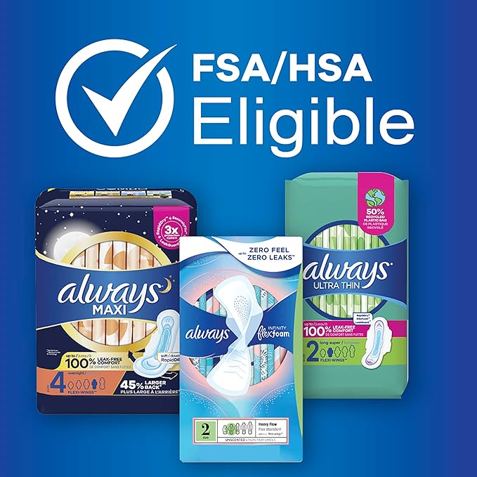 Always Ultra Thin Feminine Pads 2 Long 58 Count