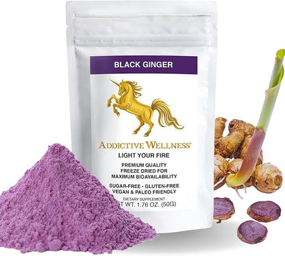 Addictive Wellness Thai Black Ginger 50 Grams (1.76 Ounce),