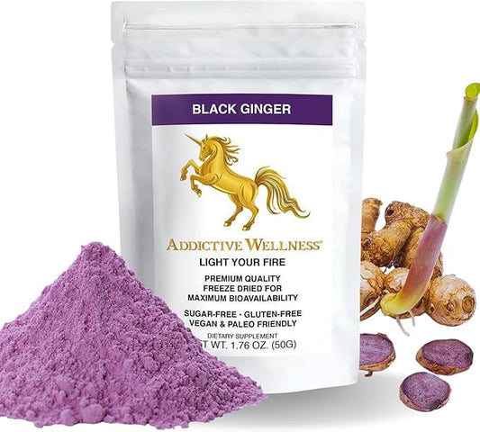 Addictive Wellness Thai Black Ginger 50 Grams (1.76 Ounce),