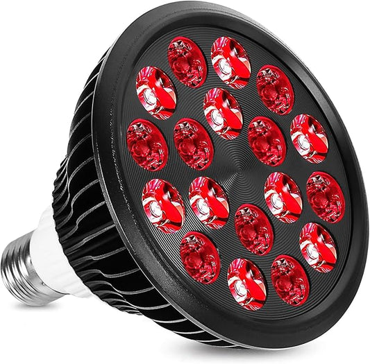Red Light Therapy Bulb, 18 LEDs 660nm Red 850nm Infrared E26 Socket-Only