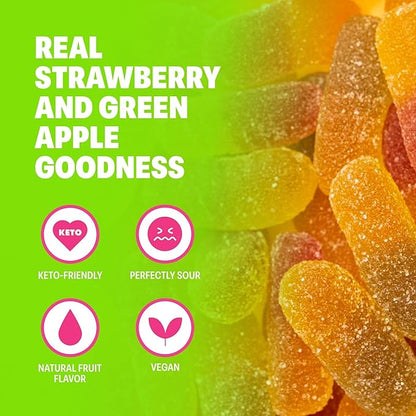 Shameless Snacks - Healthy Low Calorie Snacks, Low Carb Keto Gummies (Gluten Free Candy) - 6 Pack Wild Worms