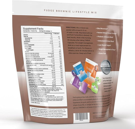 Le-Vel Thrive 2.0 Premium Fudge Brownie 16 Packets