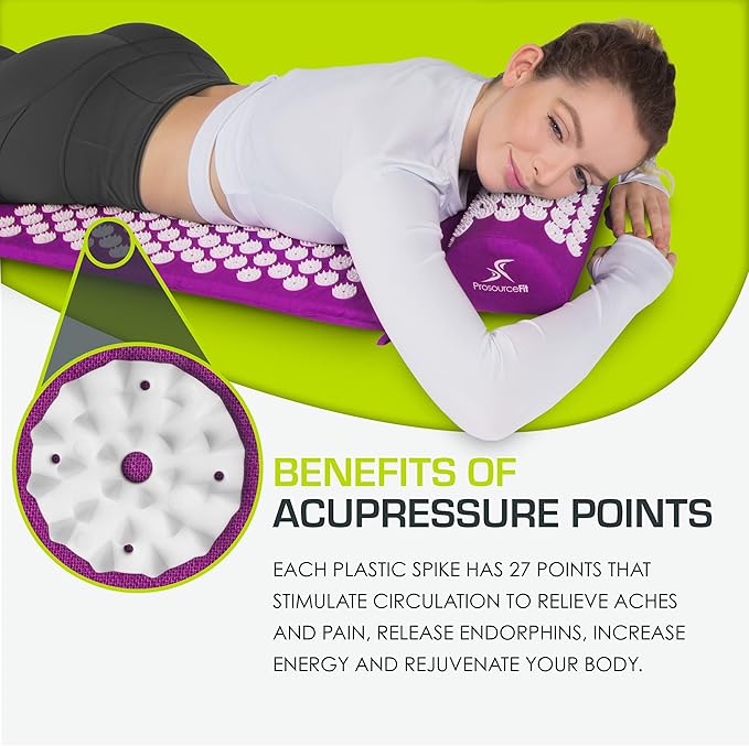 ProsourceFit Acupressure Mat and Pillow Set