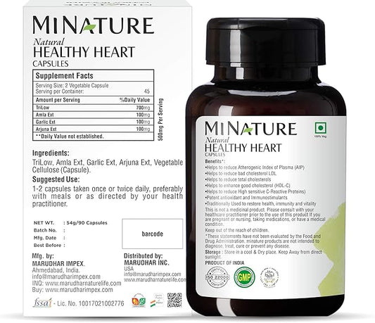 Healthy Heart Capsules Enriched with TRI-Low 90 Veg 45 Day 1000mg |