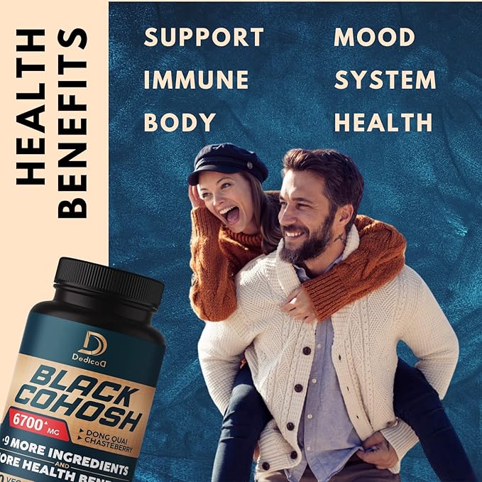 Black Cohosh Supplement 6700mg 3 Months 12 Potent 90 Vegan