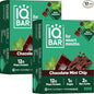 IQBAR Brain and Body Plant Protein Bars - Chocolate Mint Chip - 24-Count Low Carb - Gluten Free, High Fiber, Vegan Snacks - Low Sugar Meal Replacement