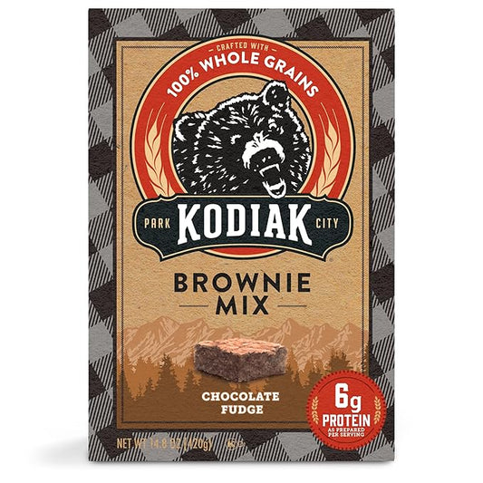Kodiak Cakes Chocolate Fudge Brownie Mix, 14.8 Ounce Boxes (Pack of 6)