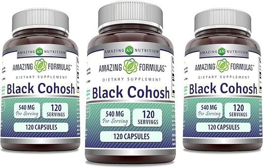 Amazing Formulas Black Cohosh 540mg 120 (3 Pack)