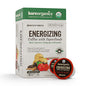 BareOrganics Energy Medium Roast Coffee, Organic, 10 K-Cup Pods, Superfoods & Probiotics Infused, Vegan, Gluten Free, 10 Single Serve Cups