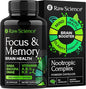 Nootropics Brain Supplements for Memory & Focus with Huperzine A, Phosphatidylserine, DMAE - Brain Health Support: GABA, Choline, DHA, Bacopa Monnieri, Memory Supplement for Brain Support, 60 Capsules