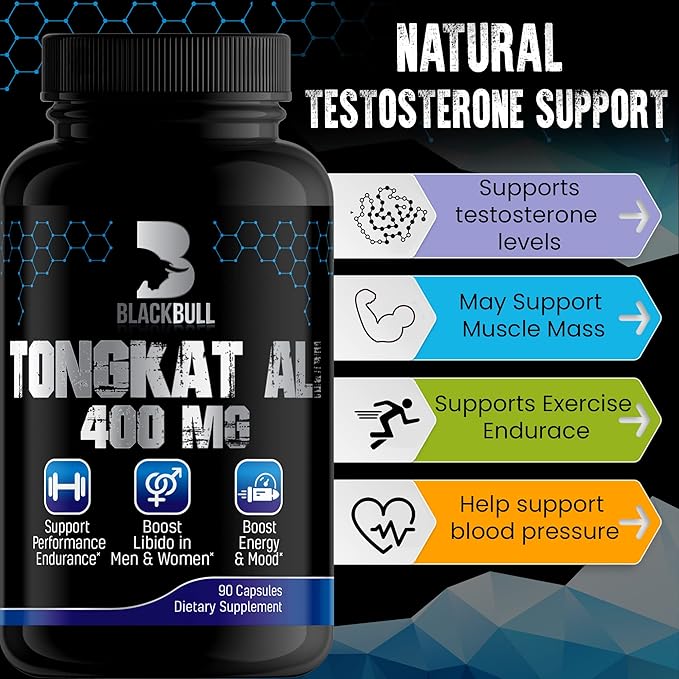 Tongkat Ali Extract 400 Mg- Eurycoma 90 Capsules, 45 Days