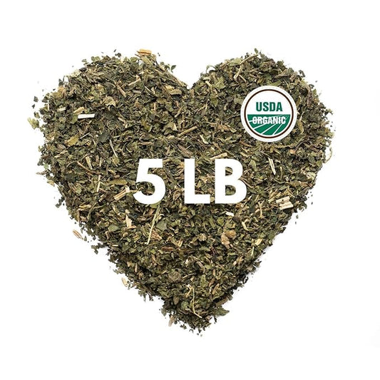 Super Value Pack 5 LB - Organic Stinging Nettle Leaf Tea - Allergy Relief, Blood Circulation, Fluid Balance - Support Joints, Hair, Skin
