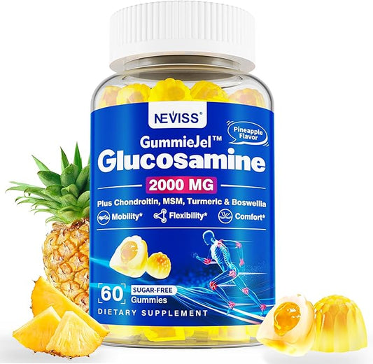 Sugar Free Glucosamine Chondroitin MSM Filled 3100mg -Joint D3, Mobility, 60Cts