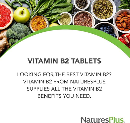 NaturesPlus Vitamin B2 (Riboflavin) 100 mg, 90 Vegetarian 90 Servings